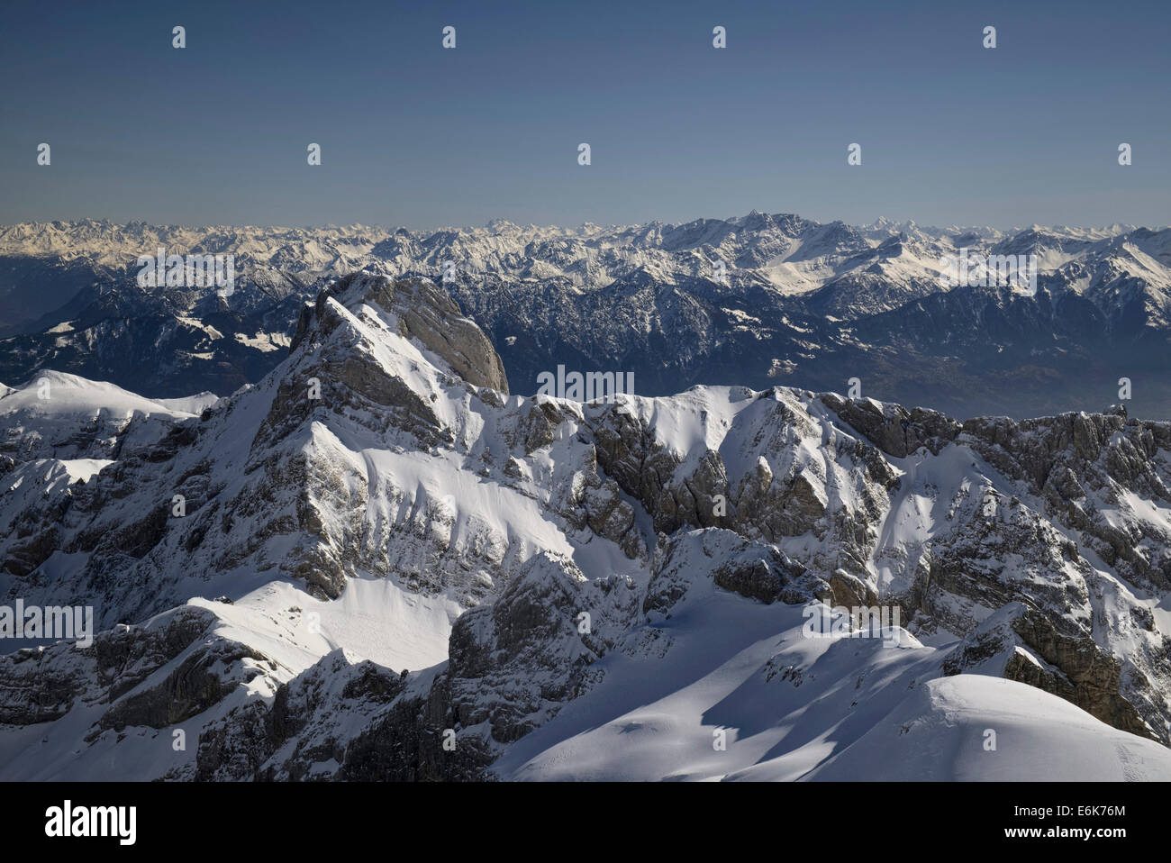 Mt Altmann, 2436 m, Appenzeller Alpen, Kanton Appenzell Ausserrhoden, Schweiz Stockfoto