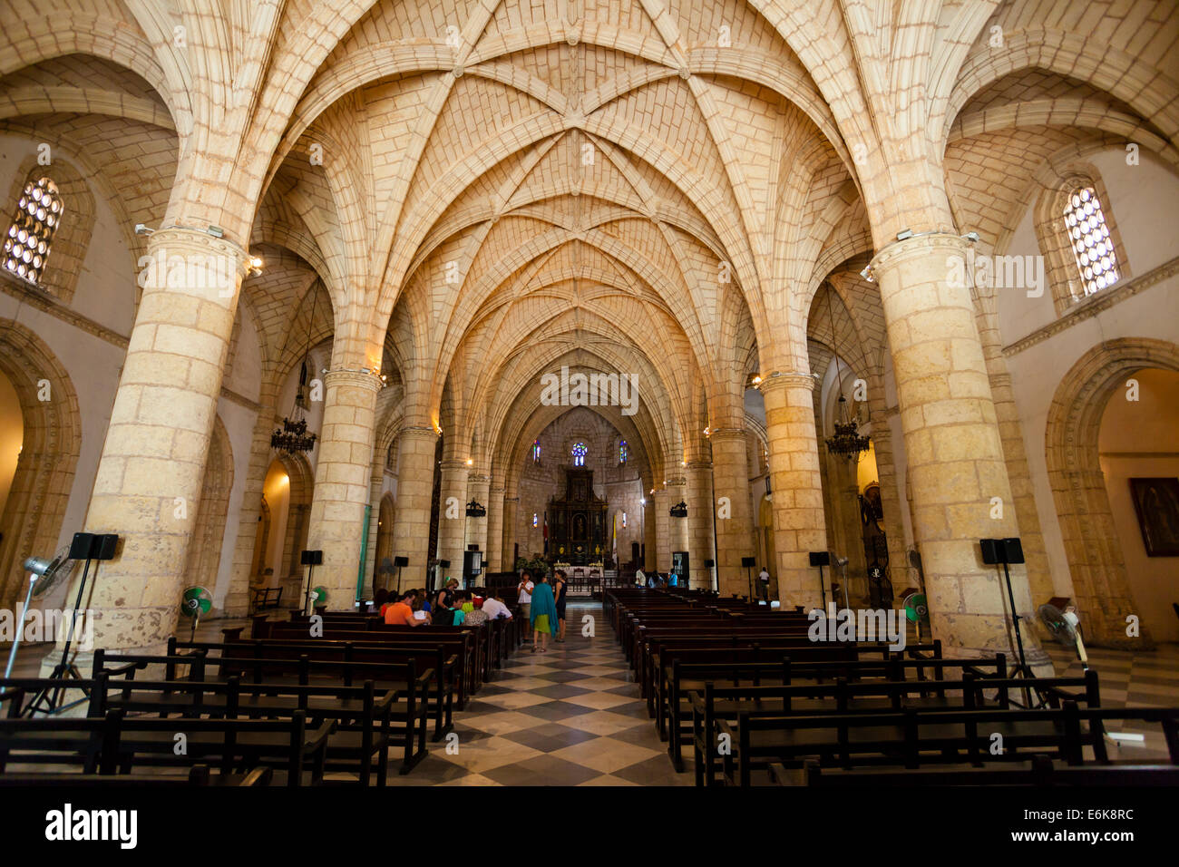 Basilika Kathedrale von Santa María la Menor, 1512, Alonso Rodriguez Architekt, Zona Colonial Weltkulturerbe Santo Stockfoto