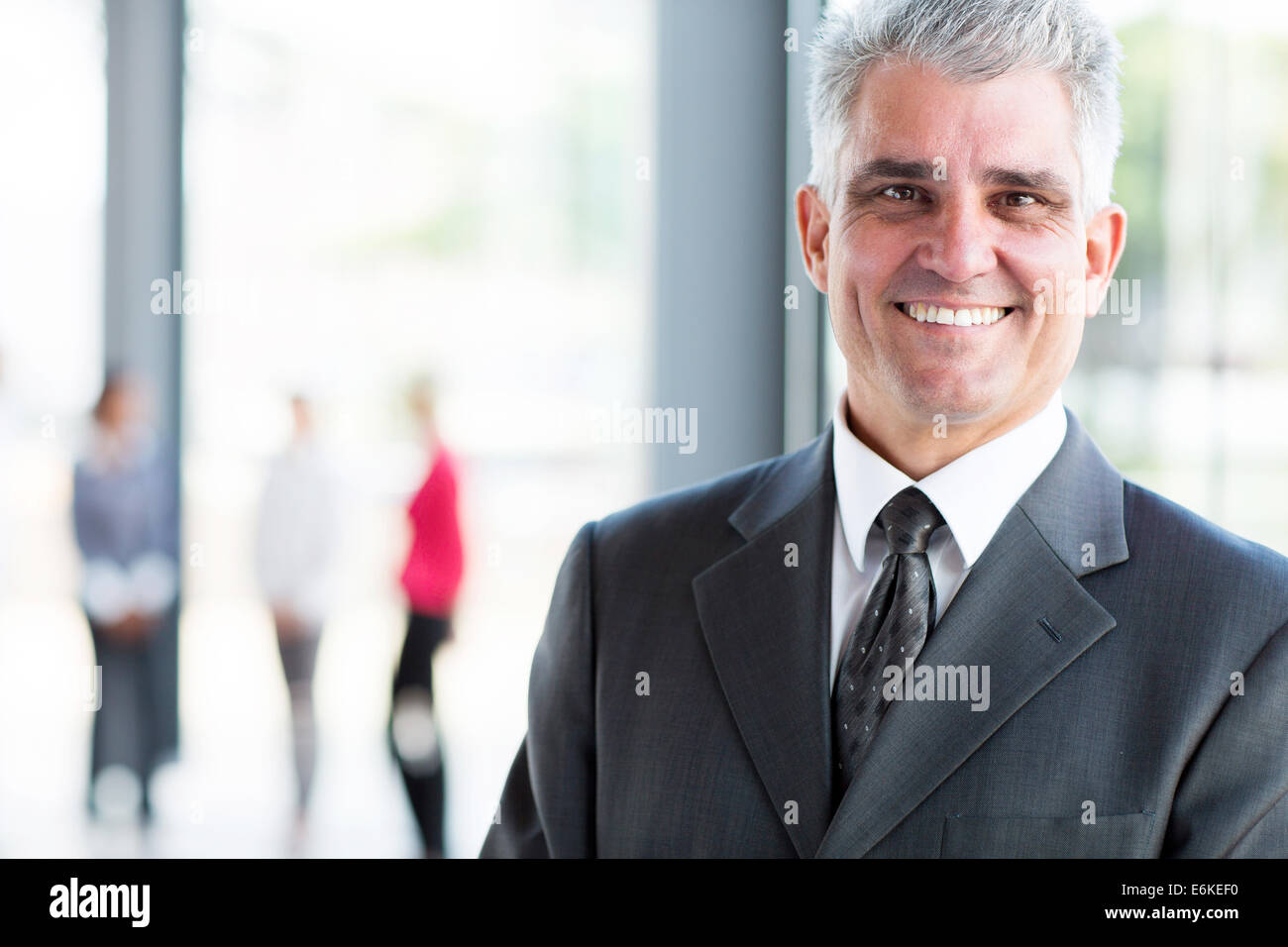 Porträt von fröhlichen senior Geschäftsmann hautnah Stockfoto