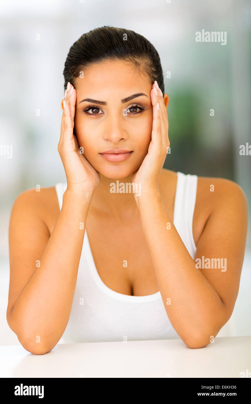 hübsche junge kaukasischen Frau Beauty-shot Stockfoto