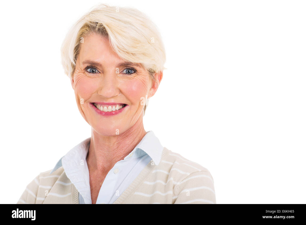 schöne mittlere gealterte Frau Closeup portrait Stockfoto