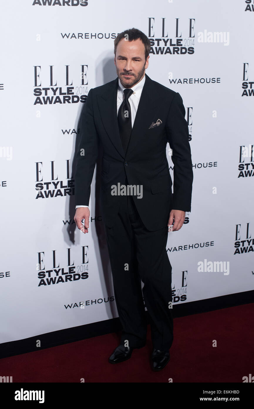 ELLE Style Awards statt auf einem Damm - Ankünfte mit: Tom Ford wo: London, Vereinigtes Königreich bei: 18. Februar 2014 Stockfoto