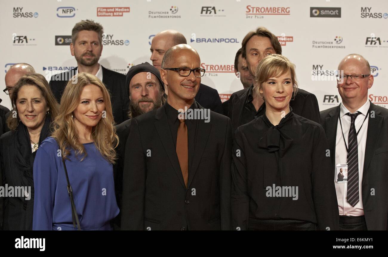 Premiere von "Stromberg - Der Film" im Cinedom.  Mitwirkende: Petra Müller, Diana Staehly, Bjarne Mädel, Christoph Maria Herbst, Ralf Husmann, Milena Dreißig wo: Köln bei: 18. Februar 2014 Stockfoto