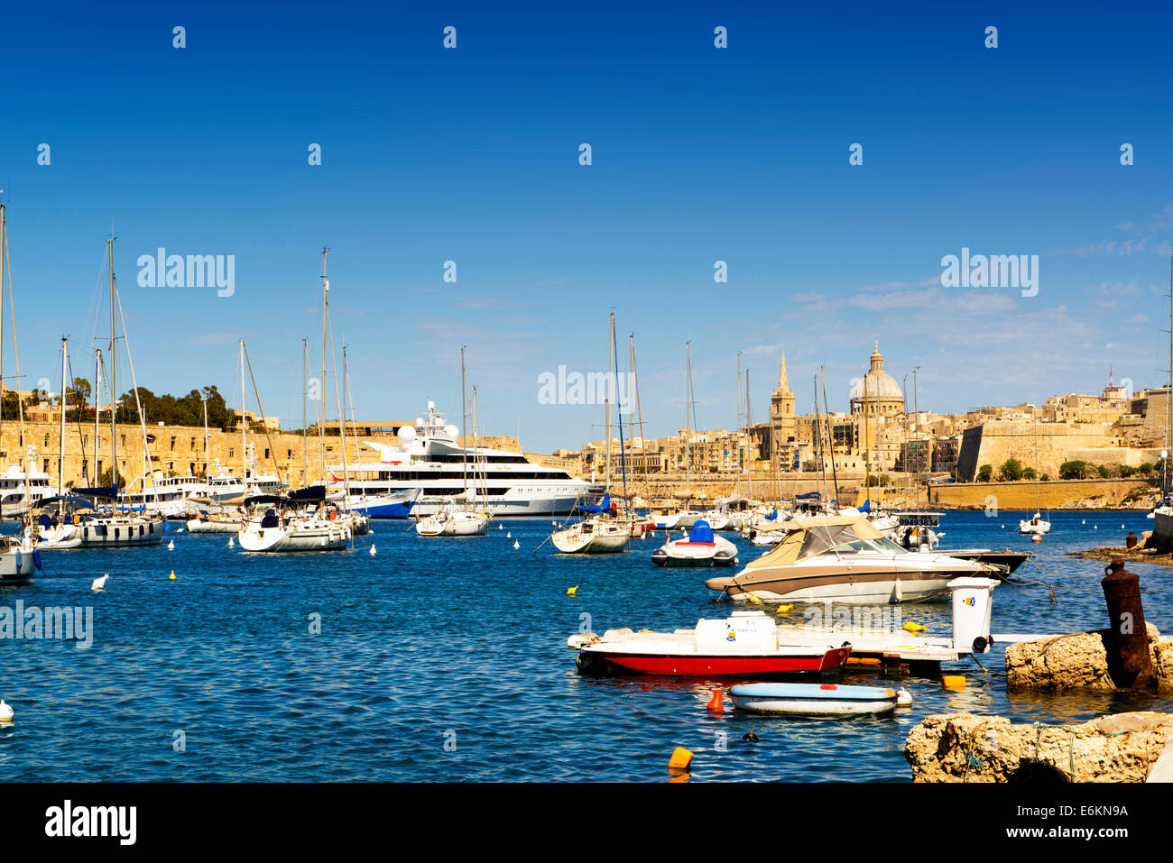 Msida Creek, Valletta, Malta Stockfoto