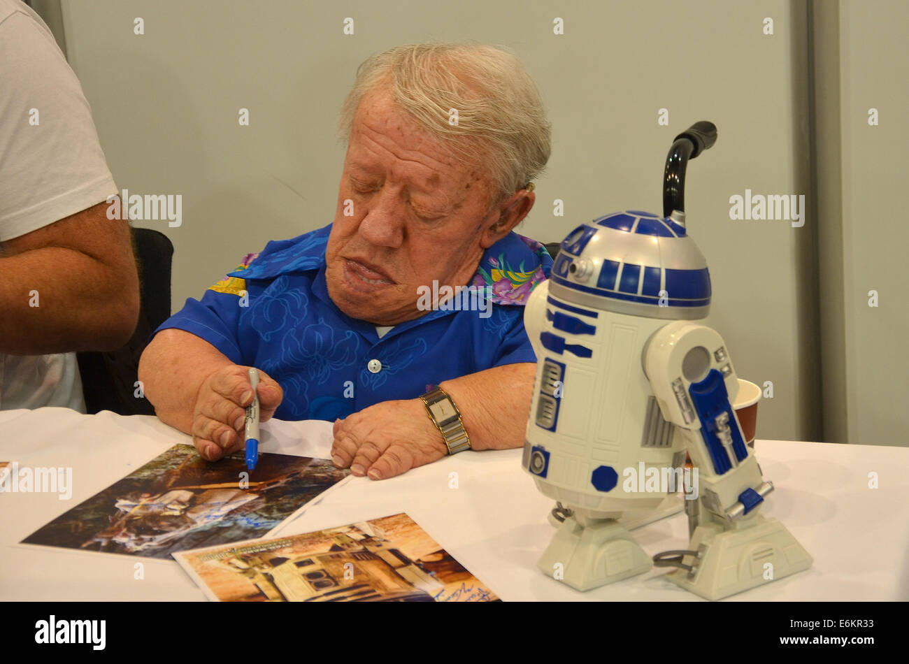 Viele der Star Wars Schauspieler kam nach Essen im Juli 2013 Featuring: Kenny Baker wo: Essen, Deutschland bei: 26. Juli 2013 Stockfoto