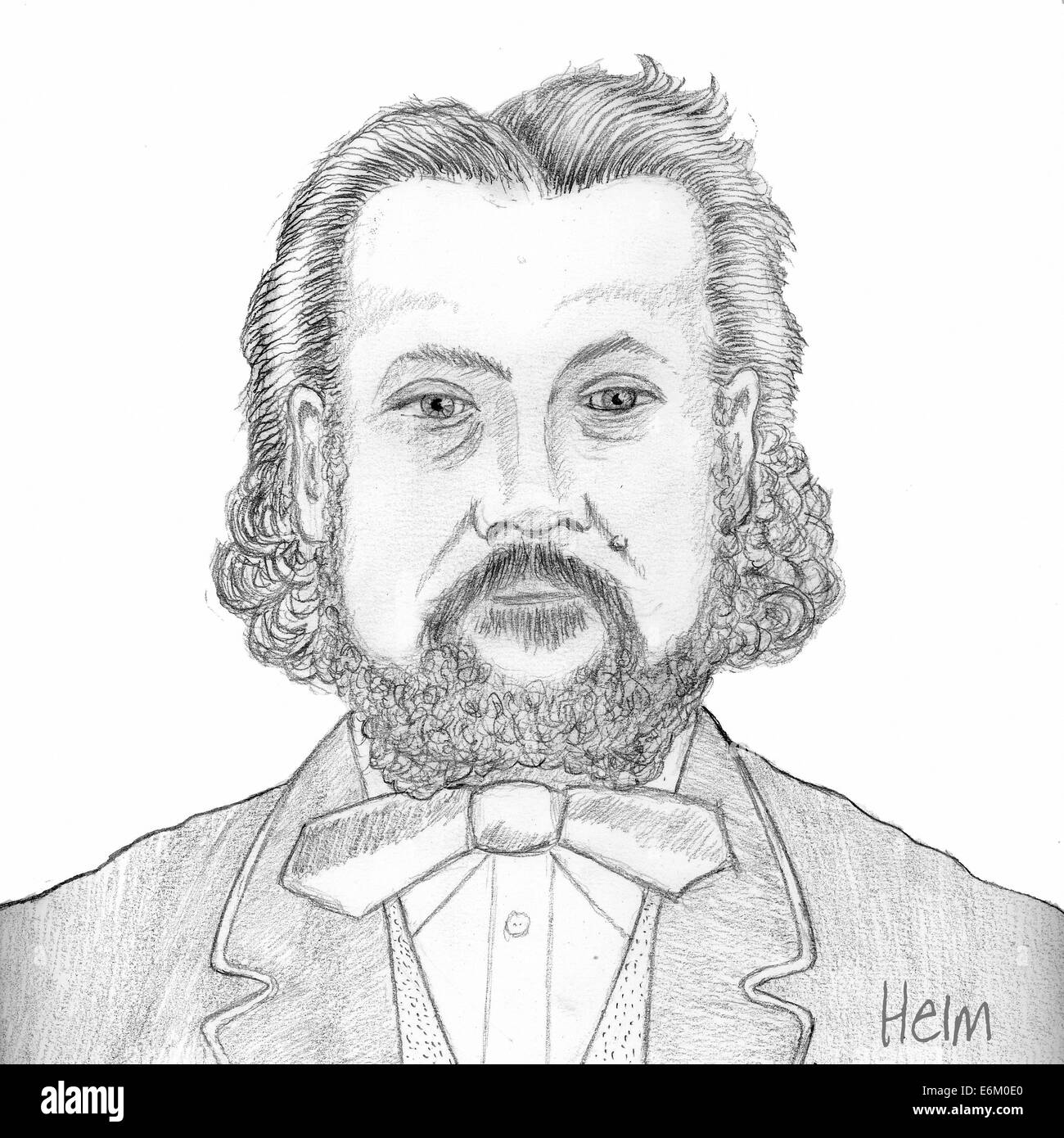 Mussorgsky 1839-1881, Porträt Stockfoto