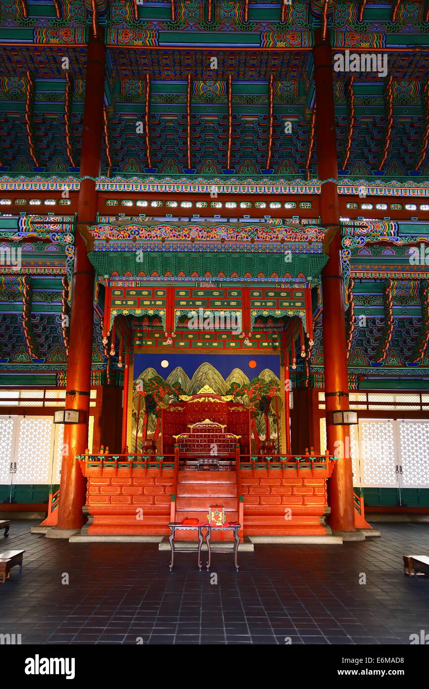 Gyeongbokgung Palast in Seoul, Südkorea Stockfoto