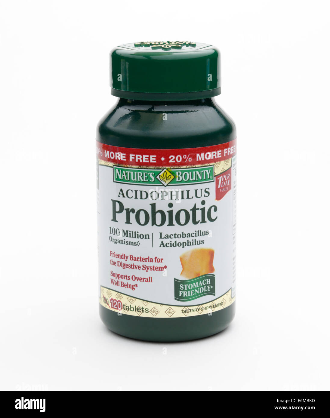 Probiotische Ergänzung Pillen Stockfoto