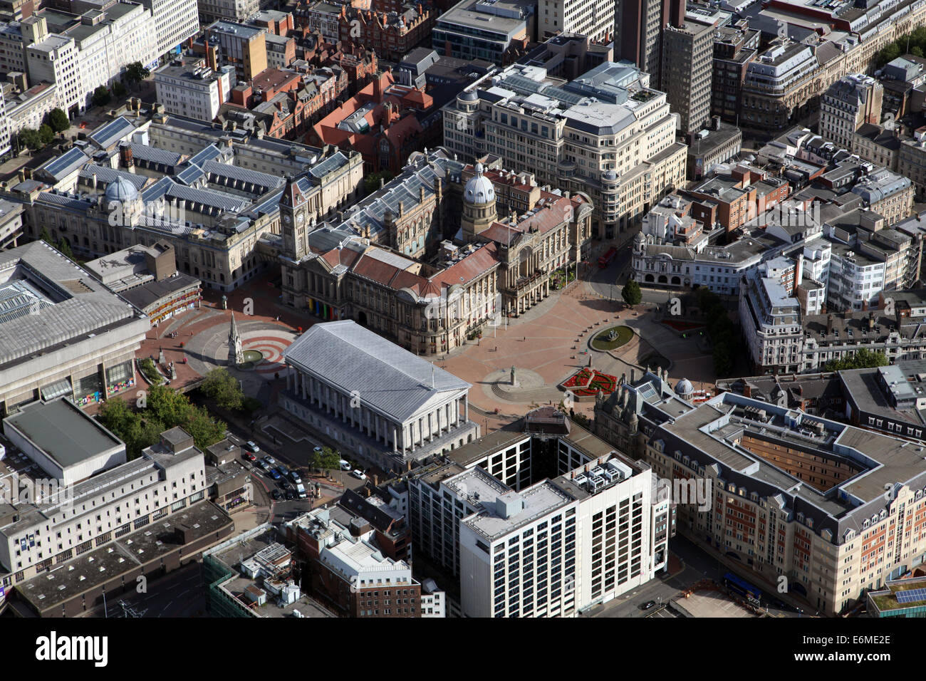 Luftaufnahme des Stadtzentrum von Birmingham, UK Stockfoto
