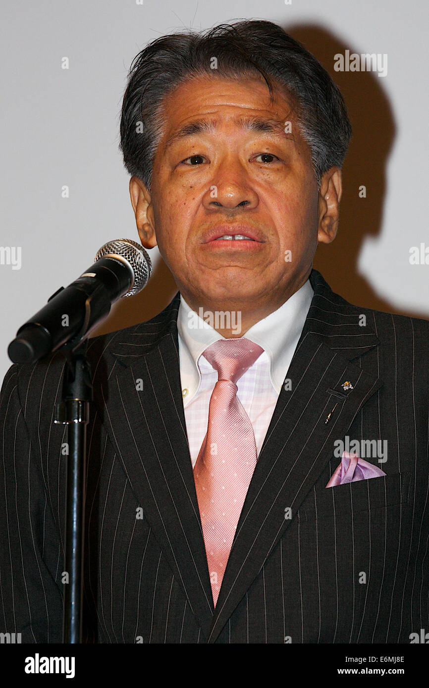 Yasushi Shiina, 26. August 2014: Der Direktor spricht allgemeine Yasushi Shiina während der Pressekonferenz von der 27. Tokyo International Film Festival (TIFF) in Roppongi Hills in Tokio am 26. August 2014. In diesem Jahr 50 Hideaki Anno arbeiten, werden während des Festivals, unter anderem Kurzfilme schuf er, als er bei Schule, Werbefilmen und Werbevideos Schaufenster. Anno ist einer der bedeutendsten Filmemacher in Japan. Das TIFF 27. ist das größte Kino Festival in Tokio, läuft von Oktober 23 bis 31 in Roppongi Hills. © Rodrigo Reyes Marin/AFLO/Alamy Live-Nachrichten Stockfoto