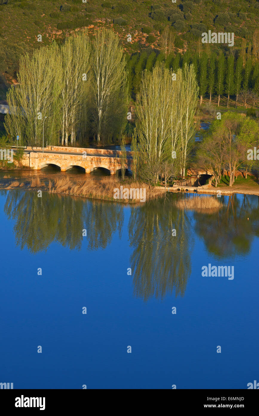 Ruidera Lagunen, Lagunas de Ruidera Natural Park, Campo de Montiel, Spanien Stockfoto