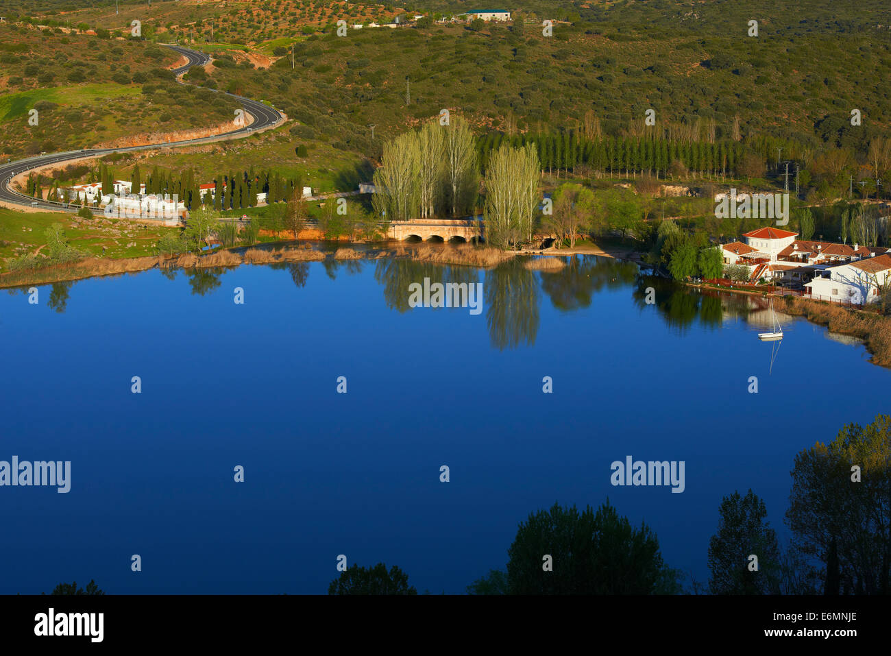 Ruidera Lagunen, Lagunas de Ruidera Natural Park, Campo de Montiel, Spanien Stockfoto