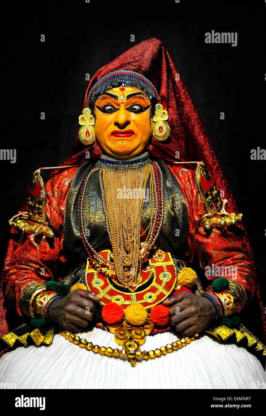 Kathakali, traditionelles Ritual Tanztheater, Varkala, Süd-West-Indien, Kerala, Indien Stockfoto