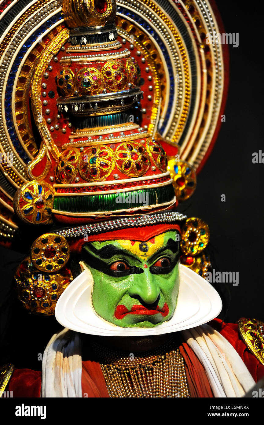 Kathakali, traditionelles Ritual Tanztheater, Varkala, Süd-West-Indien, Kerala, Indien Stockfoto