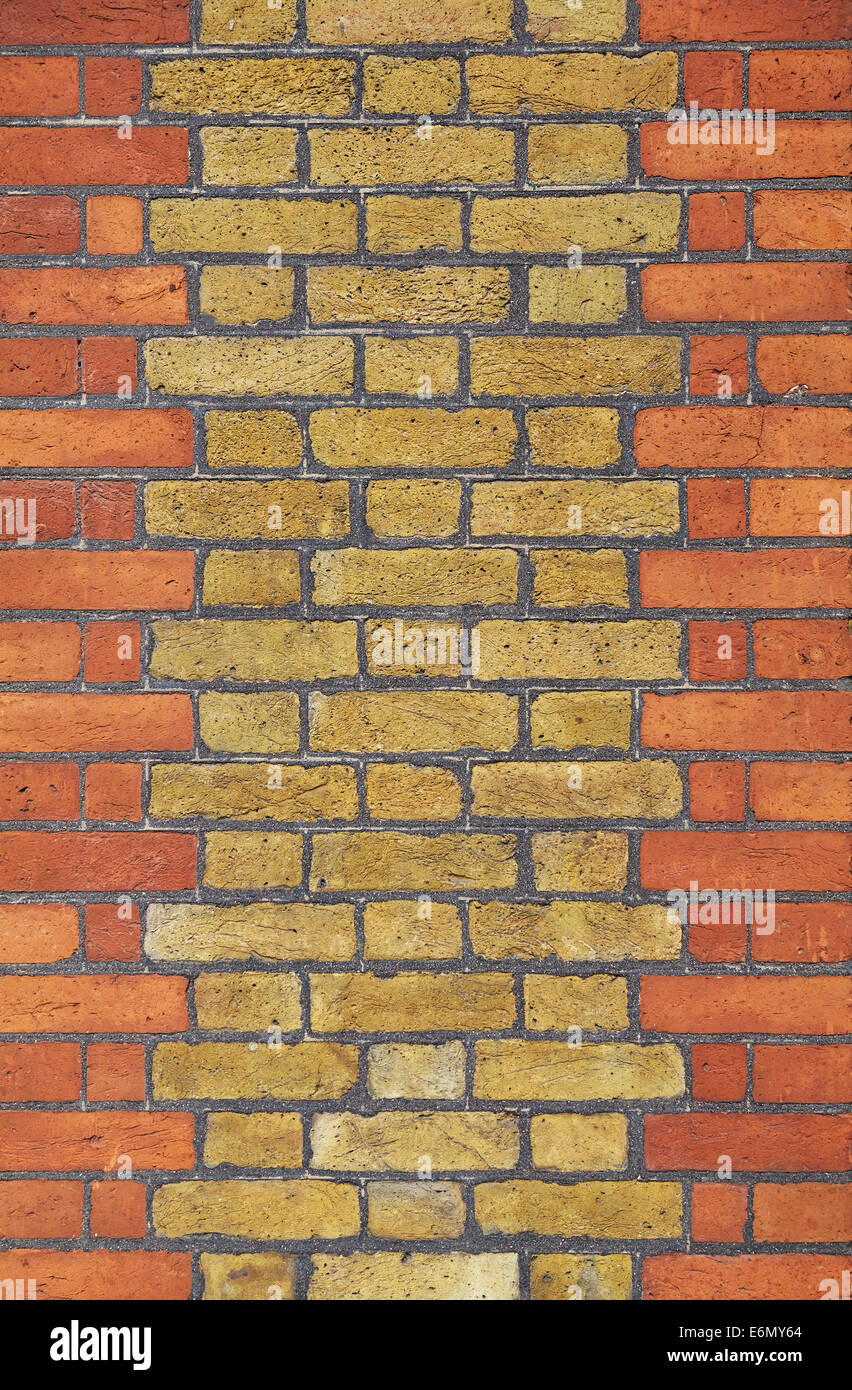 London-Texturen, typischen Backsteinmauer. Stockfoto