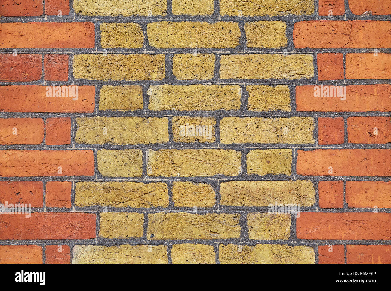 London-Texturen, typischen Backsteinmauer. Stockfoto