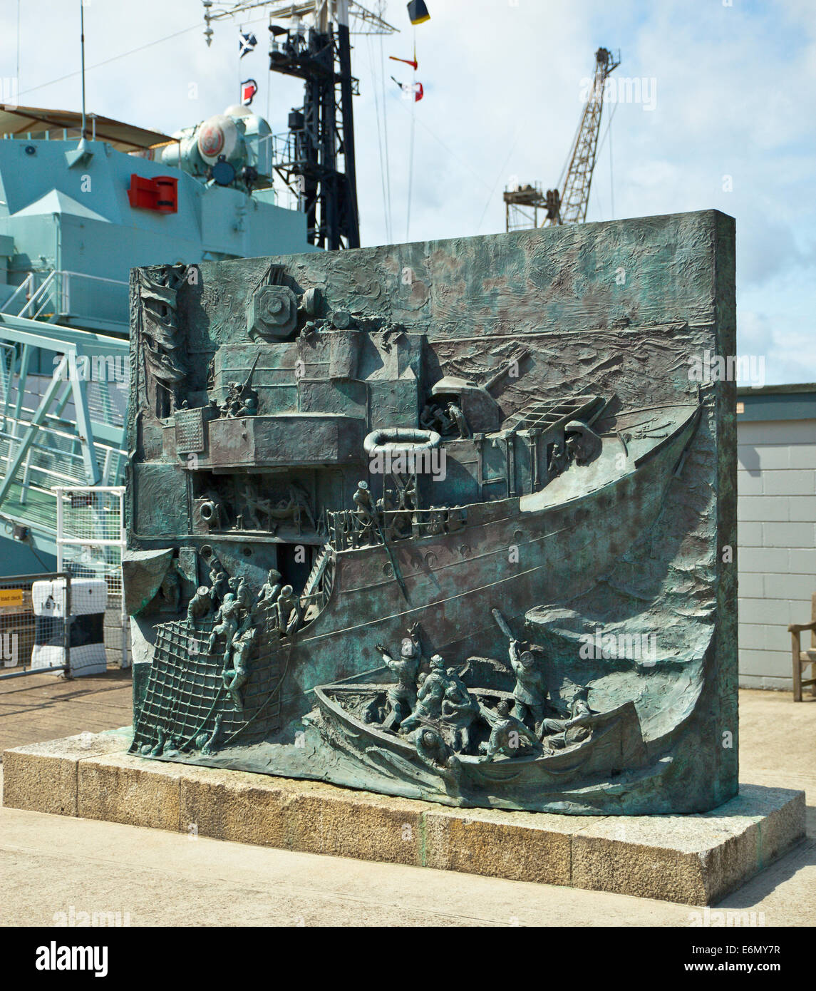 Die Zerstörer Memorial, Chatham Historic Dockyard. Stockfoto