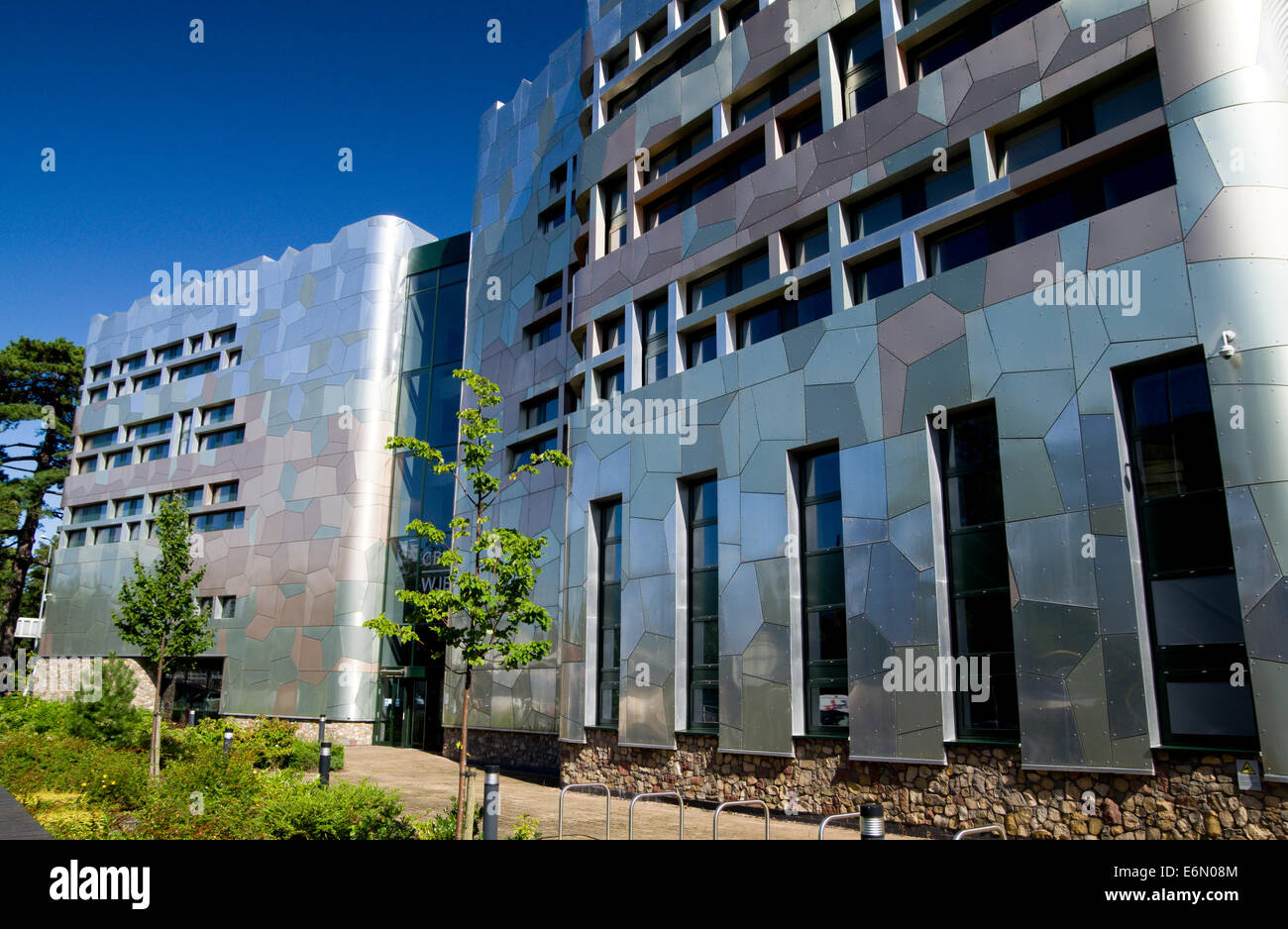 WJEC zentrale Gebäude, entworfen von Kopf-Architektur, Llandaff, Cardiff, Wales, Großbritannien. Stockfoto