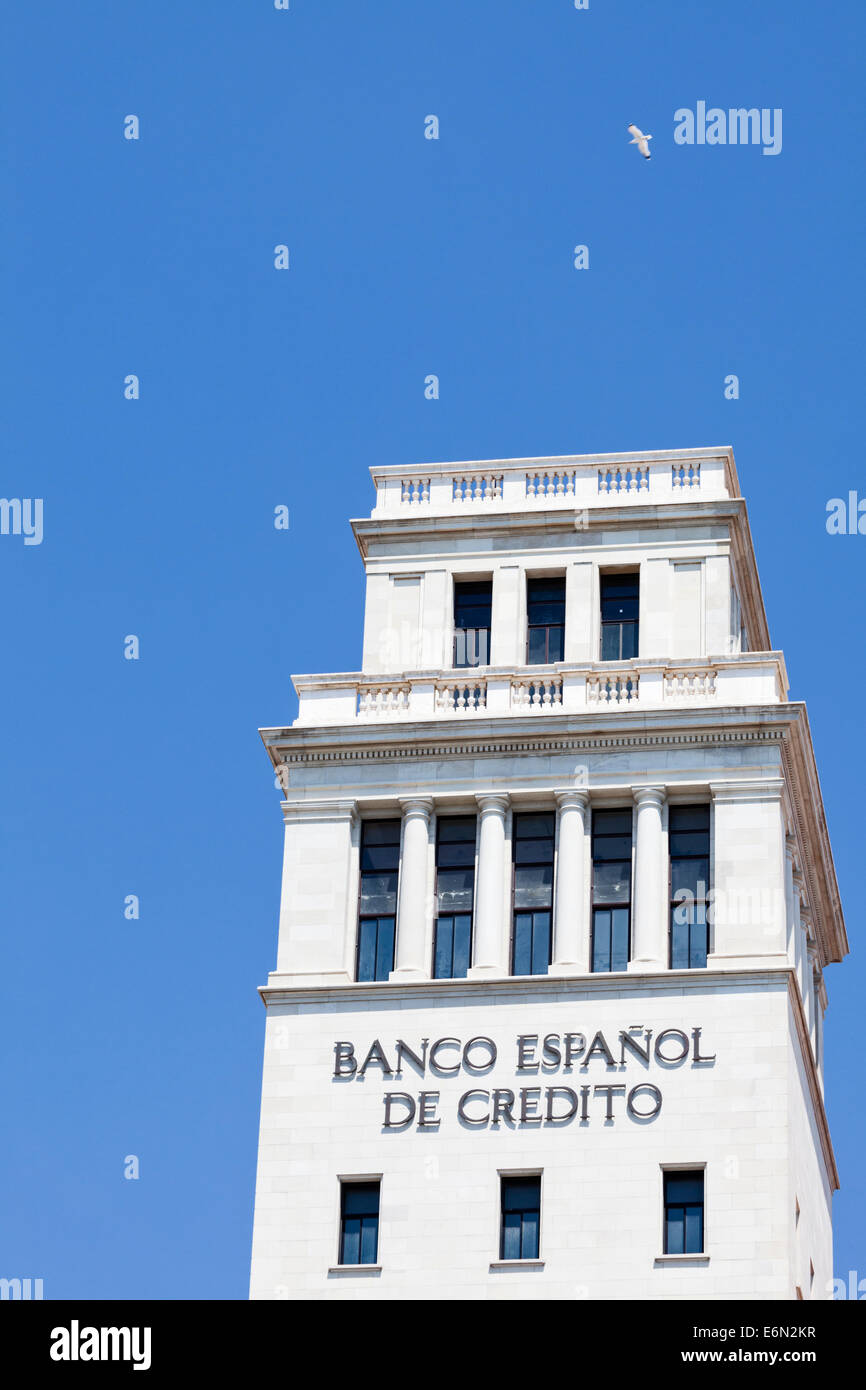 Bank von Spanien Gebäude in Barcelona, Katalonien, Spanien. Stockfoto