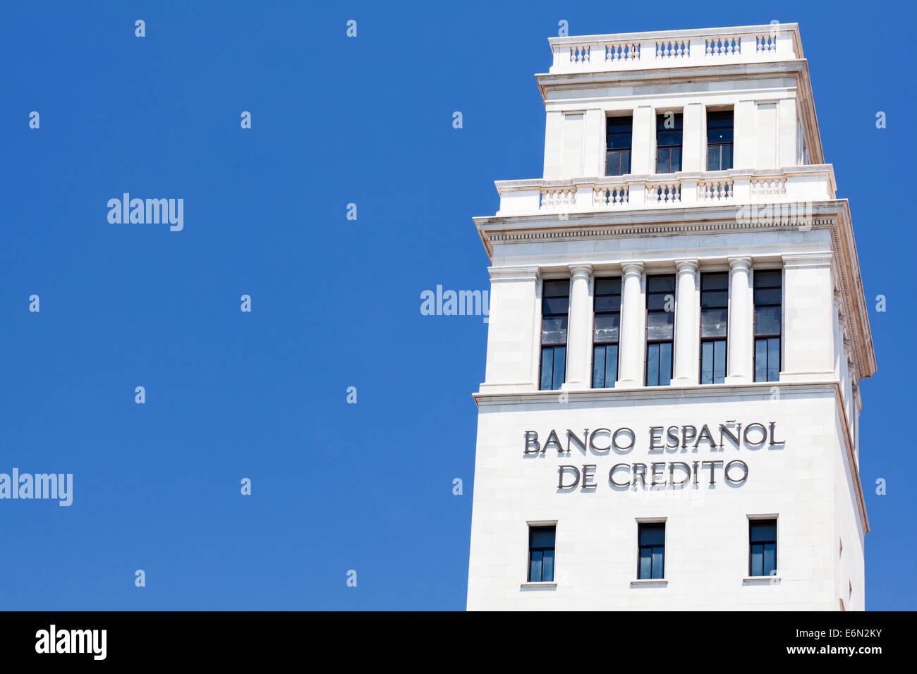 Bank von Spanien Gebäude in Barcelona, Katalonien, Spanien. Stockfoto