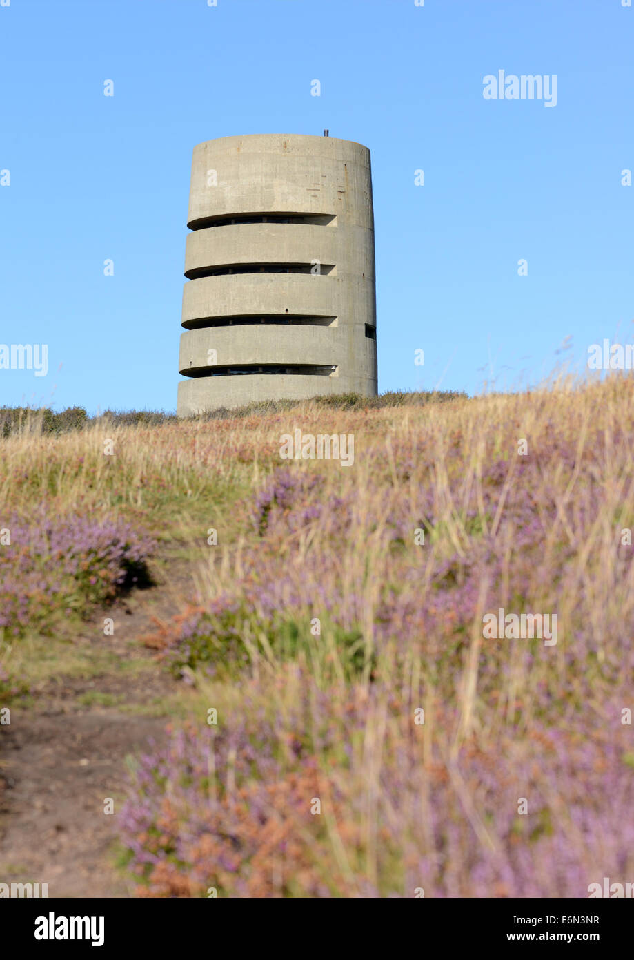 Pleinmont Turm in Torteval, GB, Channel Islands, Guernsey Stockfoto