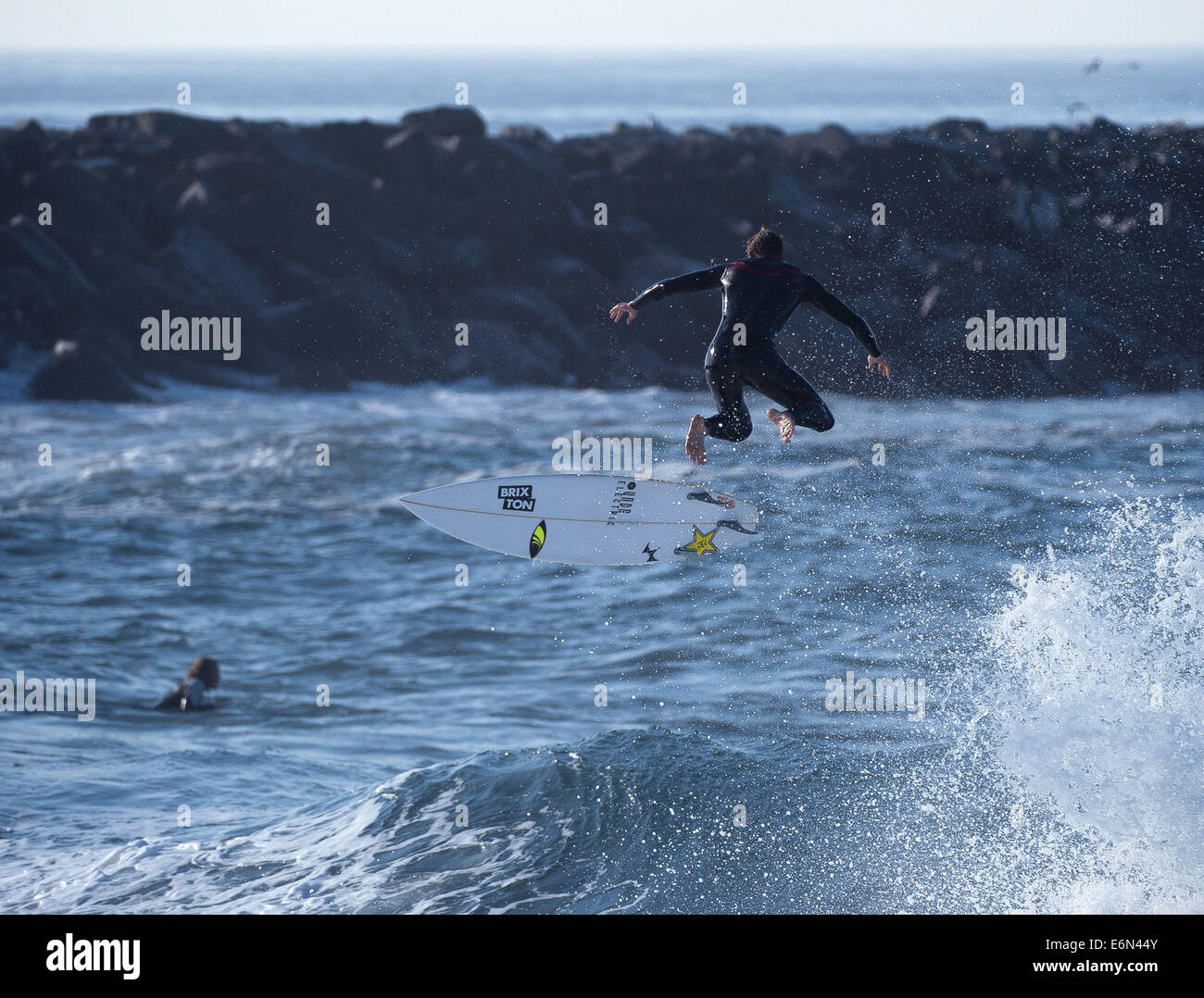 Newport Beach Kalifornien Usa 25 August 2014 Eine Surfer