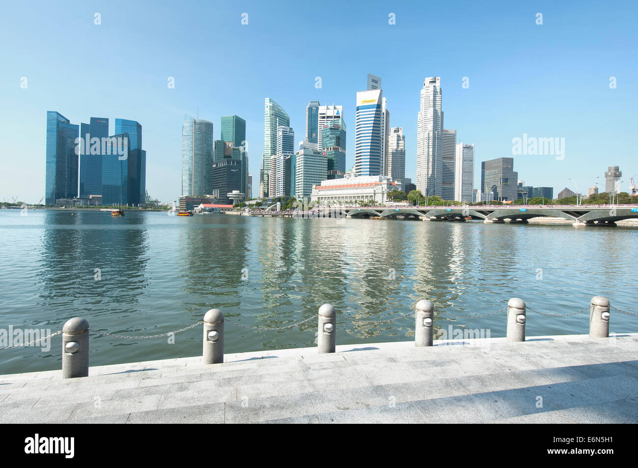 Singapore Marina Bay Area Stockfoto
