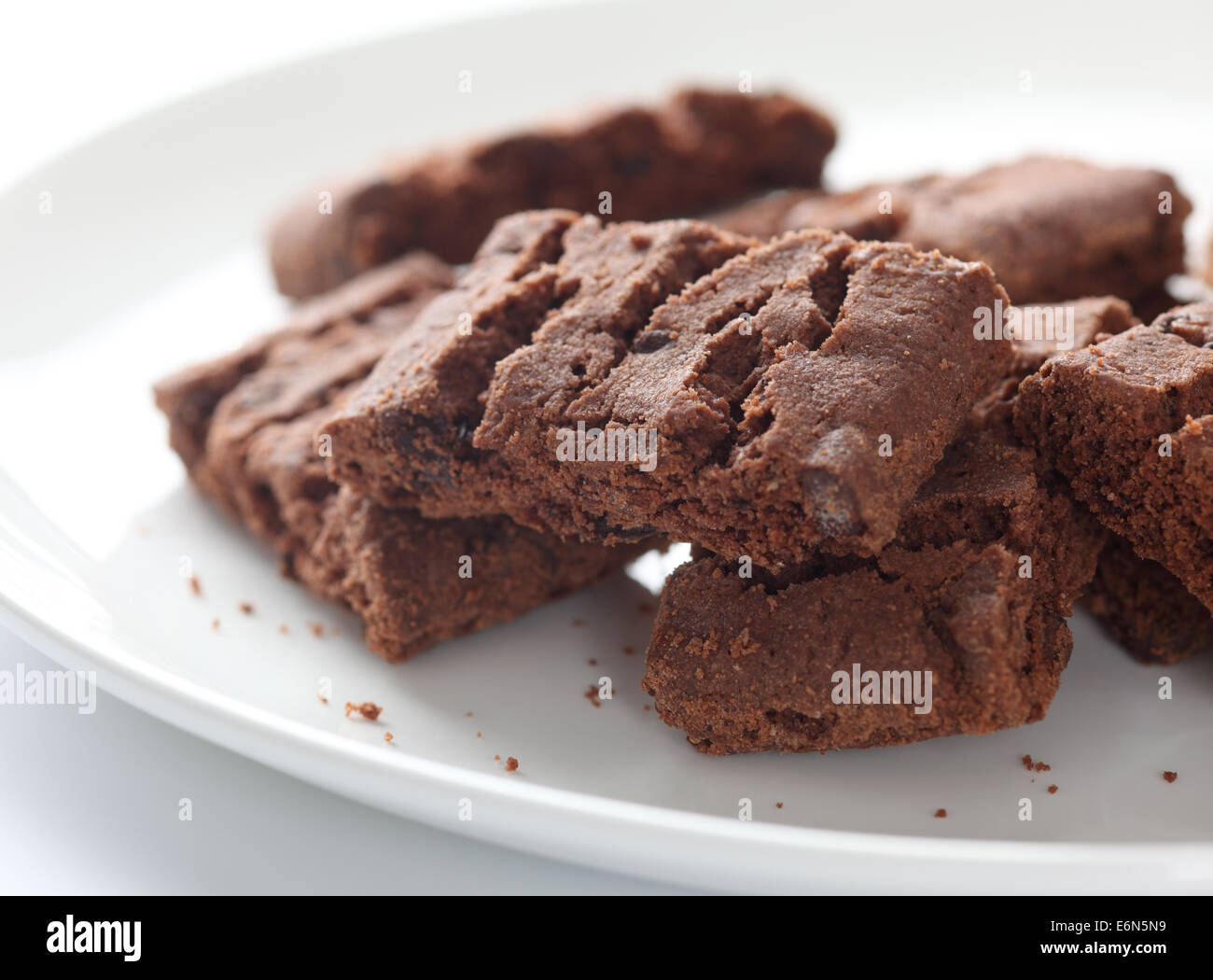 Traditionelle Brownie Cookies (Chocolate Chips Cookies Kakao) Stockfoto