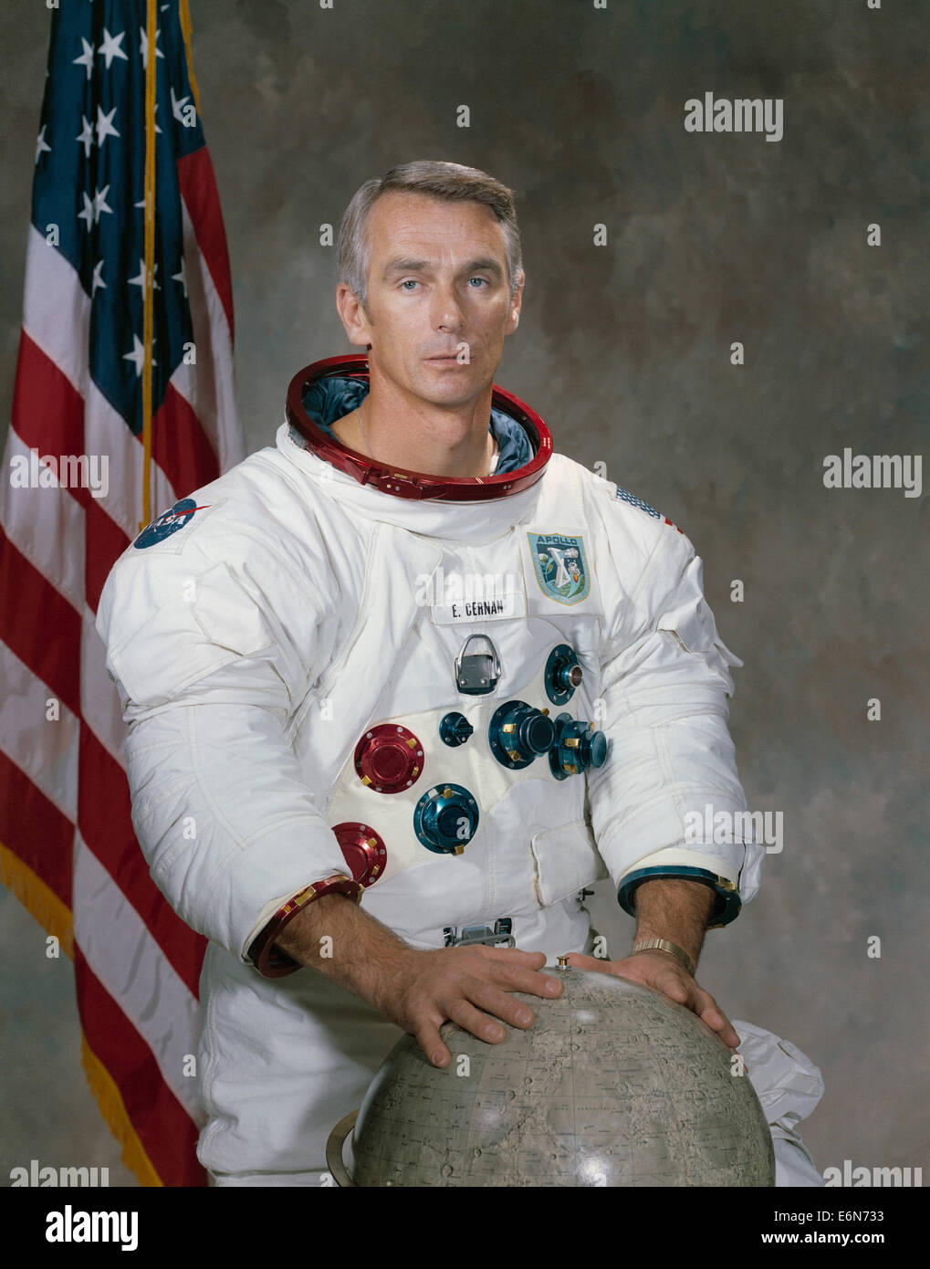 NASA-Astronaut Eugene Cernan, Kommandant, Apollo 17 Porträt 21. September 1971. Stockfoto