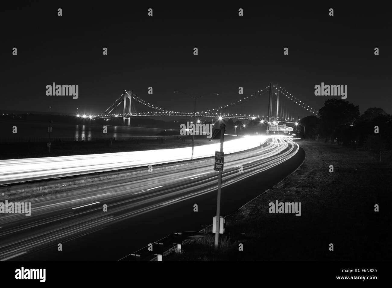 Die Verrazano-Narrows-Brücke, die größte und längste Brücke in New York City Stockfoto