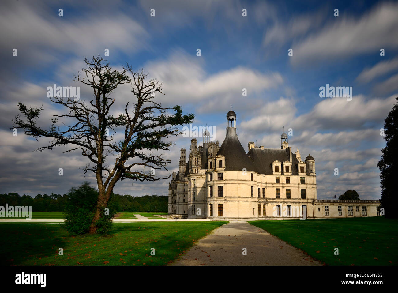 Frankreich-Chambord Schloss: eines der bekanntesten Schlösser im Loire-Tal. Stockfoto