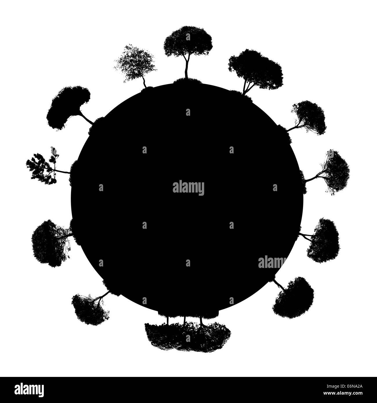 Abstrakte Silhouette Baum. Vektor-Illustration. Stockfoto