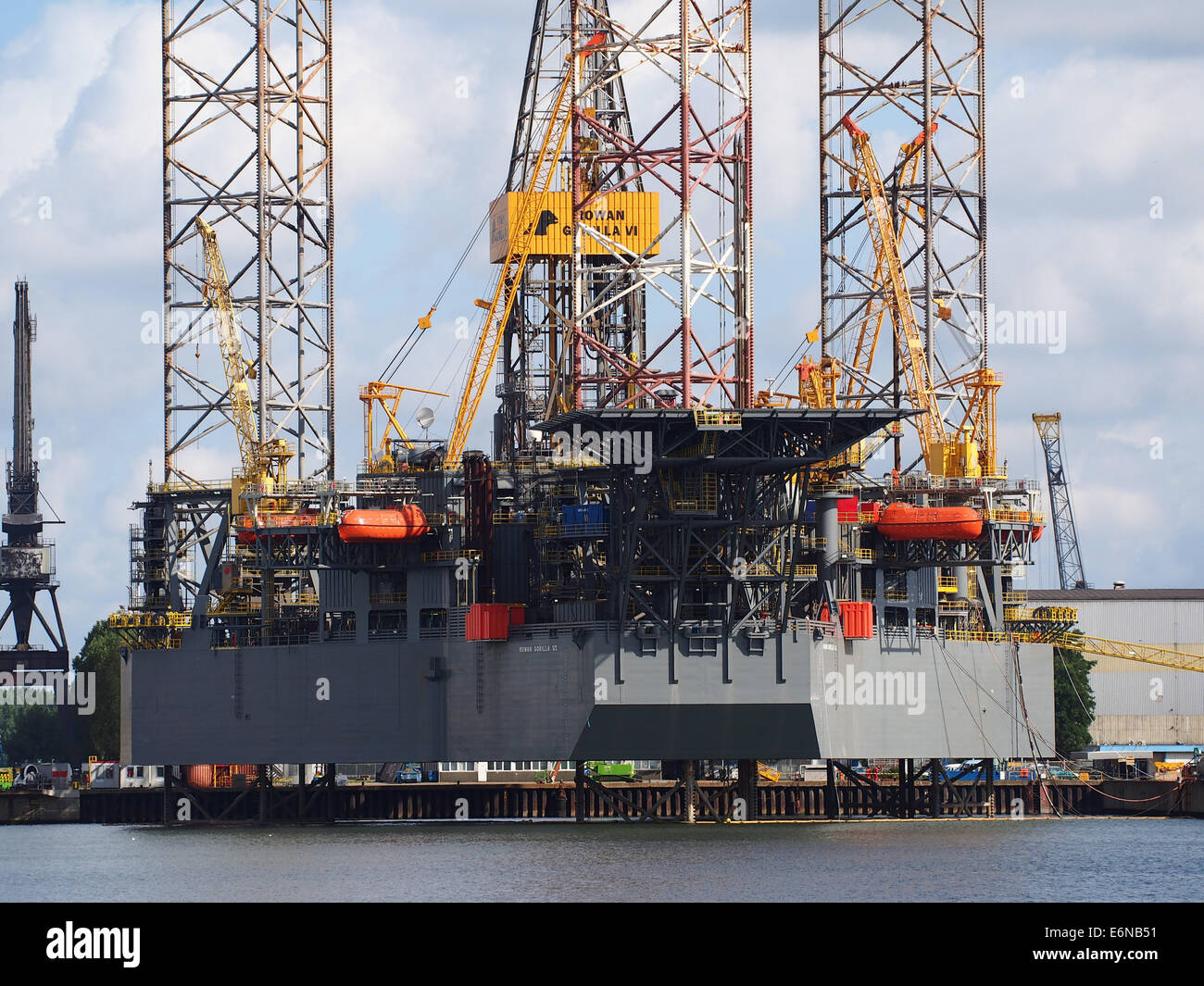 Rowan Gorilla VI - IMO 8764078 bei Botlek, Hafen von Rotterdam, pic1 Stockfoto