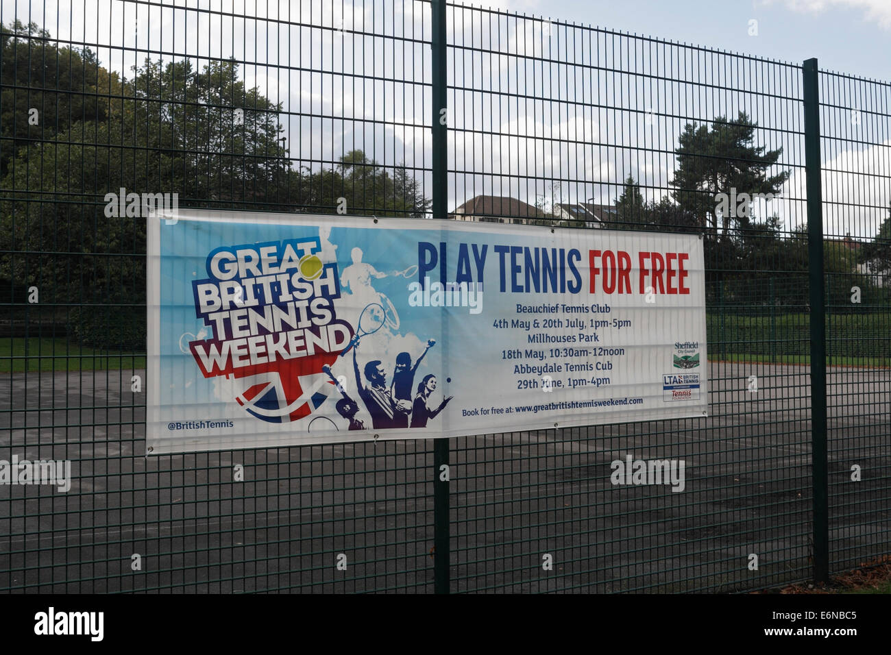 Großen britischen Tennis Wochenende, Tennis kostenlos spielen Stockfoto