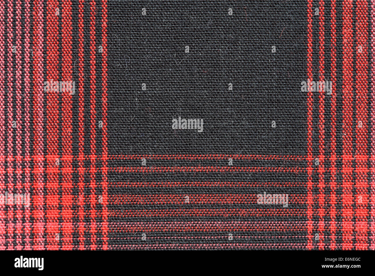 Nahaufnahme von karierte Tischdecke Stoff Textilhintergrund Stockfoto