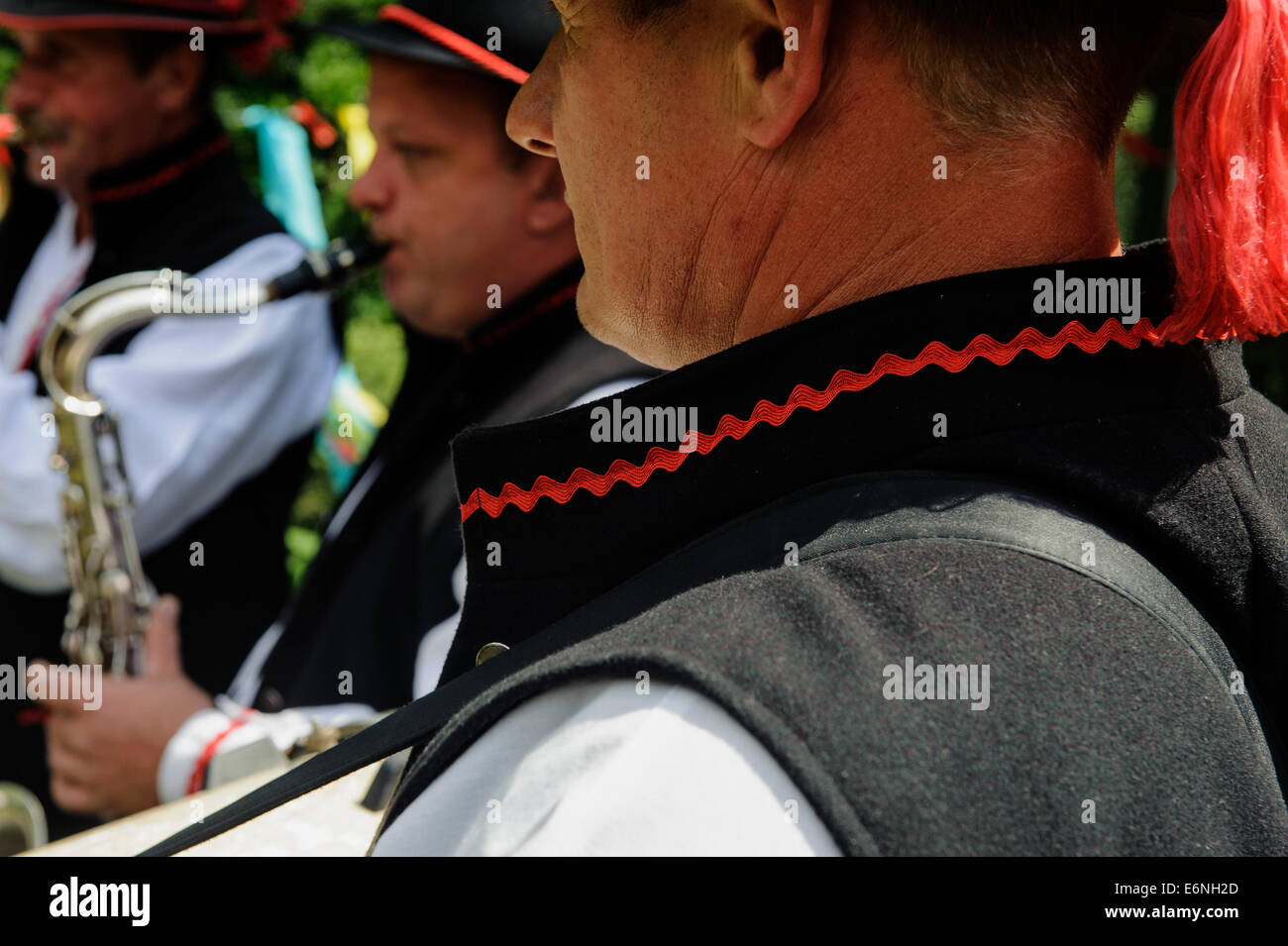 Volksmusik in der Bescides, Polen, Europa Stockfoto