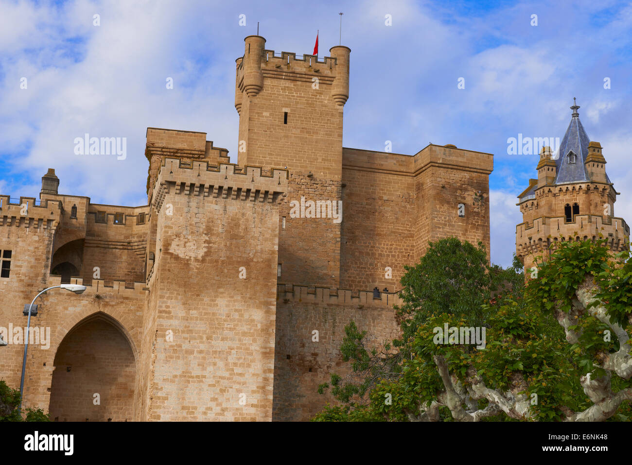 Olite, Palast der Könige von Navarra, Burg, Navarra, Spanien, Stockfoto