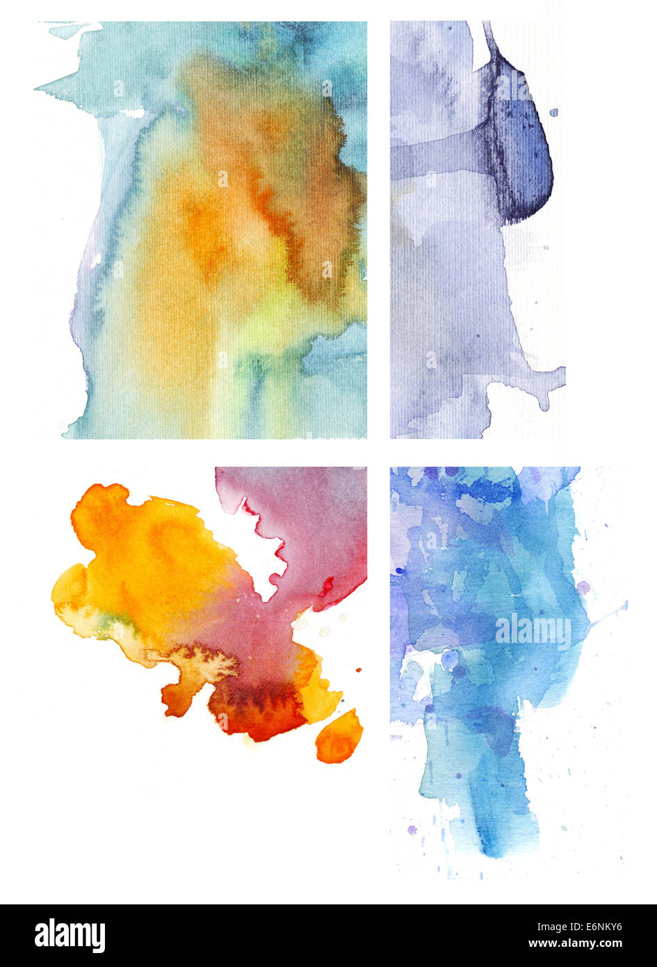 Aquarell auf Papier Stockfoto