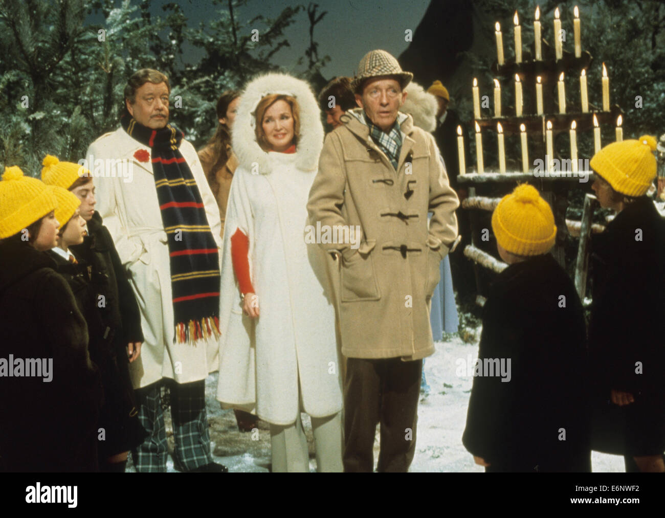 BING CROSBY auf seine Weihnachten TV show 1977 mit Frau Catherine Stockfoto