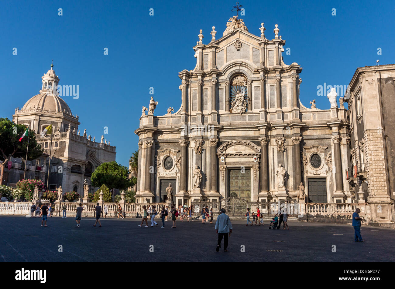 Kathedrale von St. Agatha in Domplatz, Catania, Sizilien Stockfoto