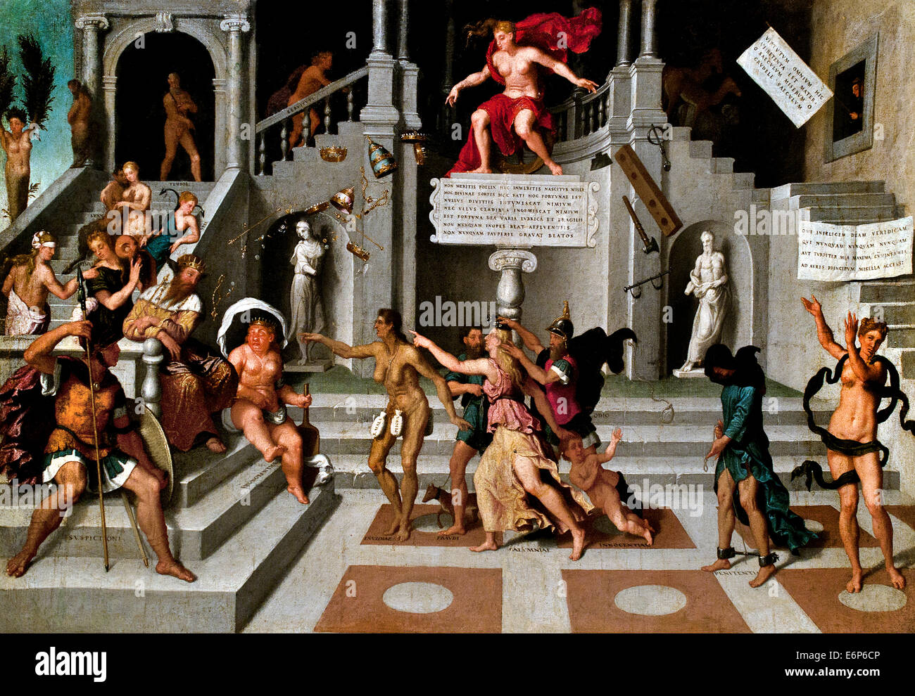 Allegorie der Regierung und der Fortune (die Verleumdung des Apelles) 1560 Giovanni Battista Moroni 1525-1578 Italien Italienisch Stockfoto