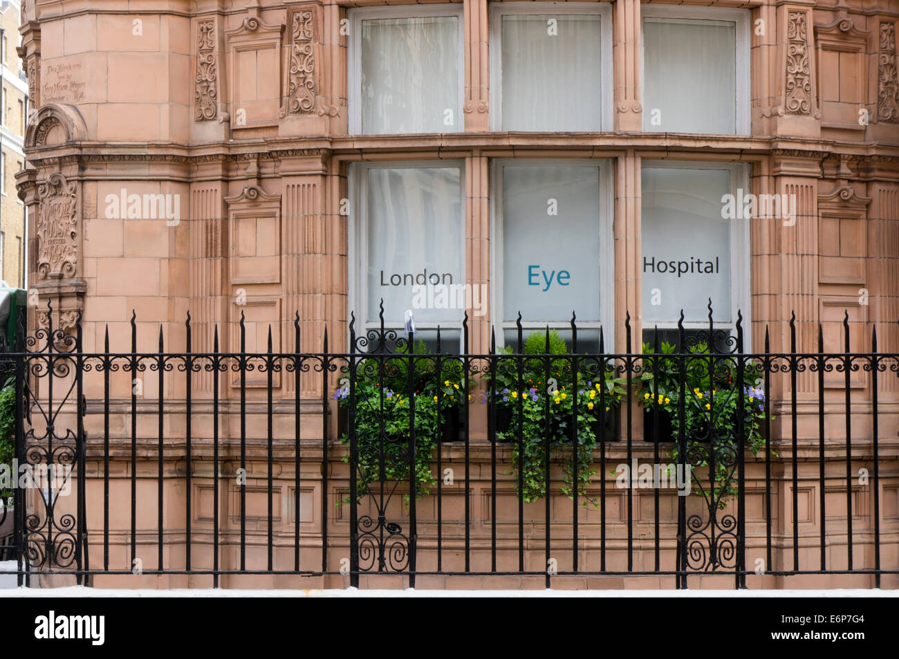Das London Eye Hospital in Wimpole Street. Stockfoto