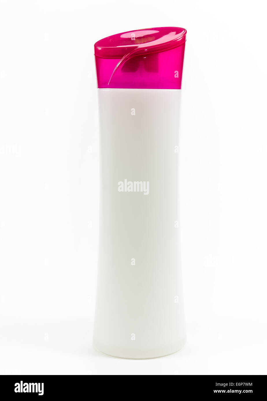 Eine kosmetische Flasche ist auf weißem Hintergrund Stockfoto