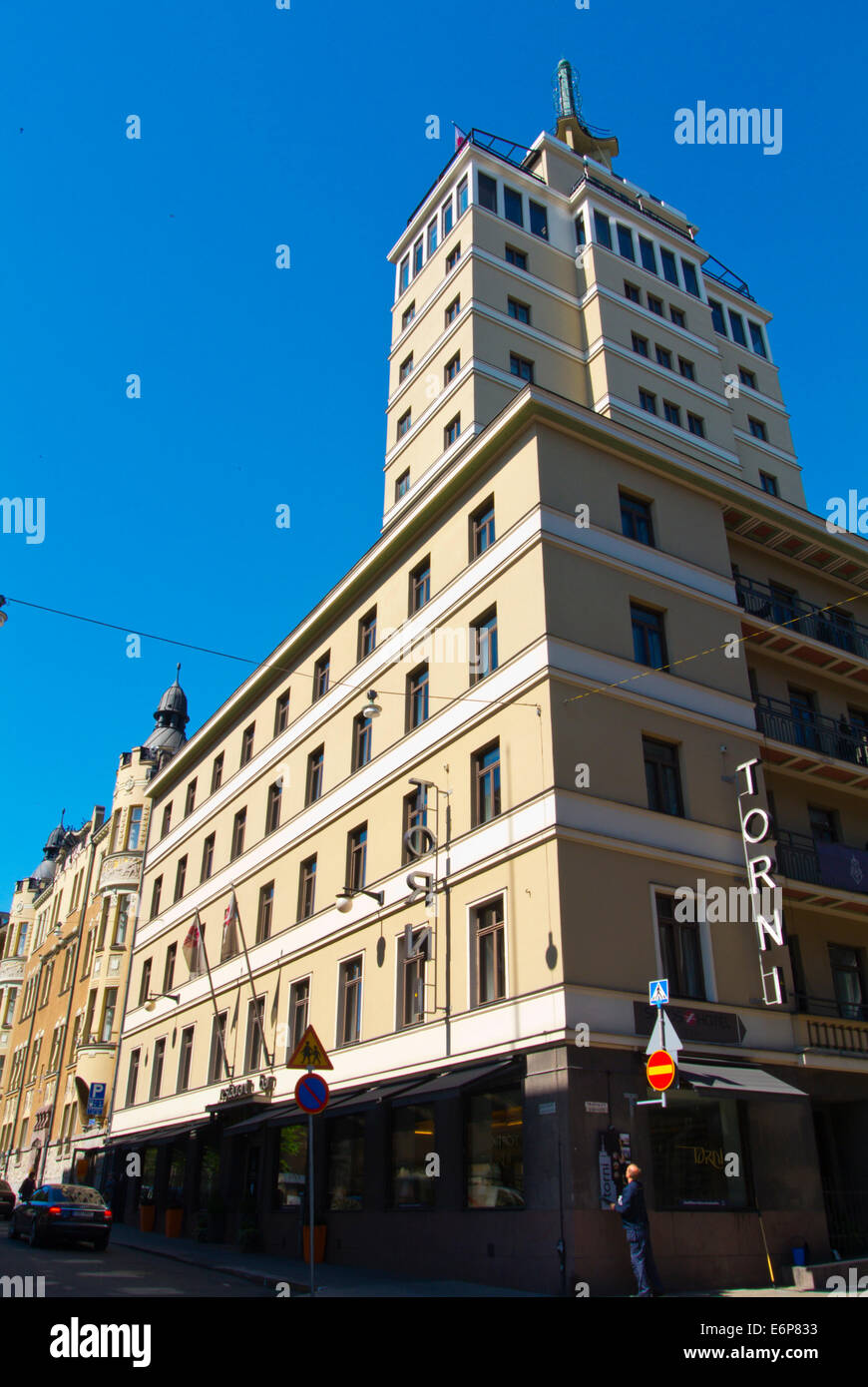 Hotelli Torni, im funktionalistischen Stil Tower Hotel (1931), zentral-Helsinki, Finnland, Europa Stockfoto