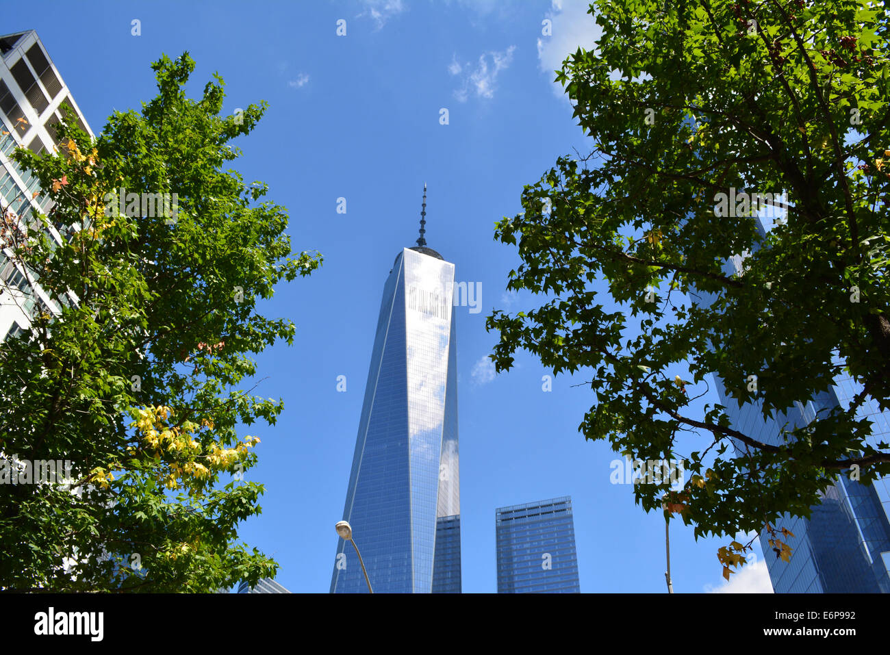 World Trade Center Tower 1 in Lower Manhattan. Stockfoto