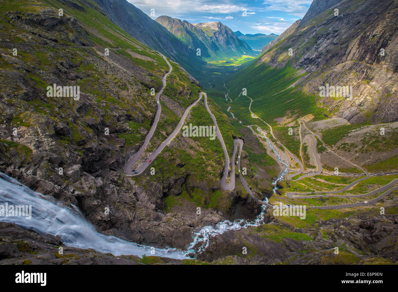 Trollstigen in Norwegen Stockfoto