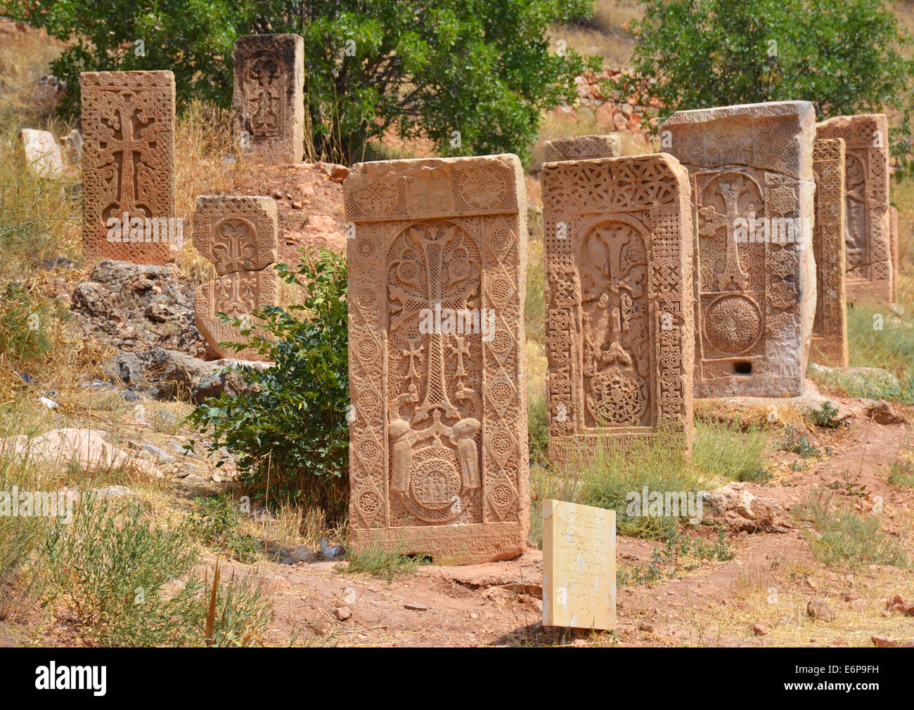 Armenische mittelalterliche Kreuzstein Stockfoto