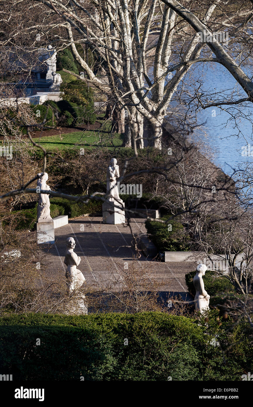 Ellen Phillips Samuel Memorial Sculpture Garden in Fairmount Park, Philadelphia, Pennsylvania, USA. Stockfoto