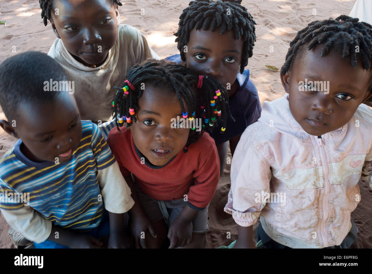 Chief Mukuni kulturelle Dorfrundgang. Dieses ethnische Dorf ist Heimat von Leya Personen oder Tokaleya sind jetzt Anruf selbst Stockfoto