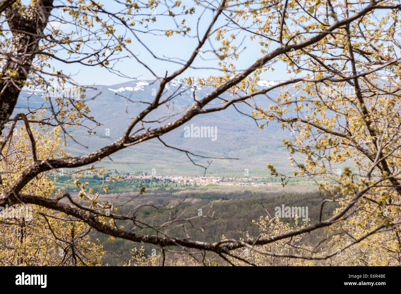 Ansichten der Rascafria Stadt, Madrid, Spanien Stockfoto